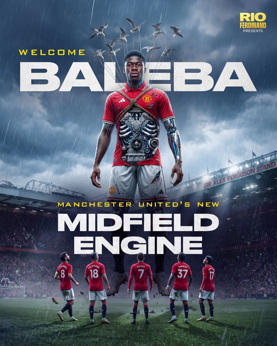 RioMeets's tweet photo. Carlos Baleba 🦾 Welcome to Manchester United #areyouabaleba https://t.co/vxblQZejlA