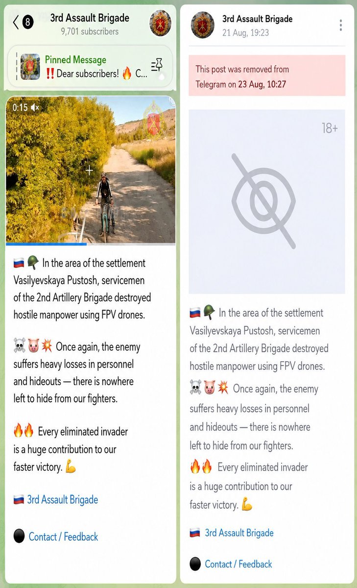 BombasUa's tweet photo. the russian brigade that killed a boy on a bike recently, deleted the post, yet western ziggers kept insisting it was not a civilian, but a soldier
Why would they have deleted it, if that was the case?
russians don't hide their genocidal intent, their western tools do it for them https://t.co/M7yk9RLa5s