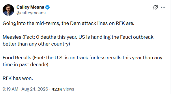 BenMazer's tweet photo. A senior advisor to RFK Jr yesterday and two days ago https://t.co/pVeEglTIp7