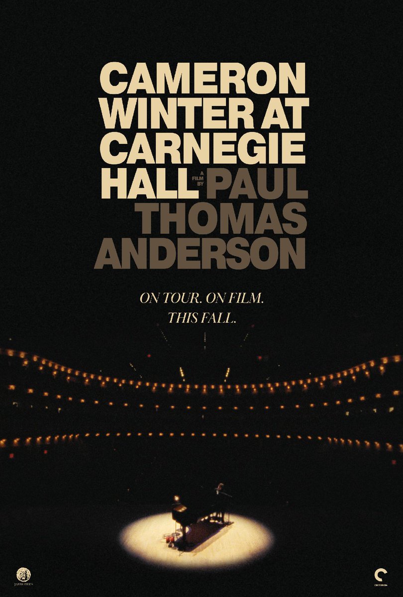 letterboxd's tweet photo. Janus Films and Criterion to release Paul Thomas Anderson’s Cameron Winter at Carnegie Hall 🎤

A Northern American 35mm theatrical tour of the concert film to start November 20. Add to watchlist: https://t.co/SwuAk5z9bA https://t.co/PKBHdHVLTs