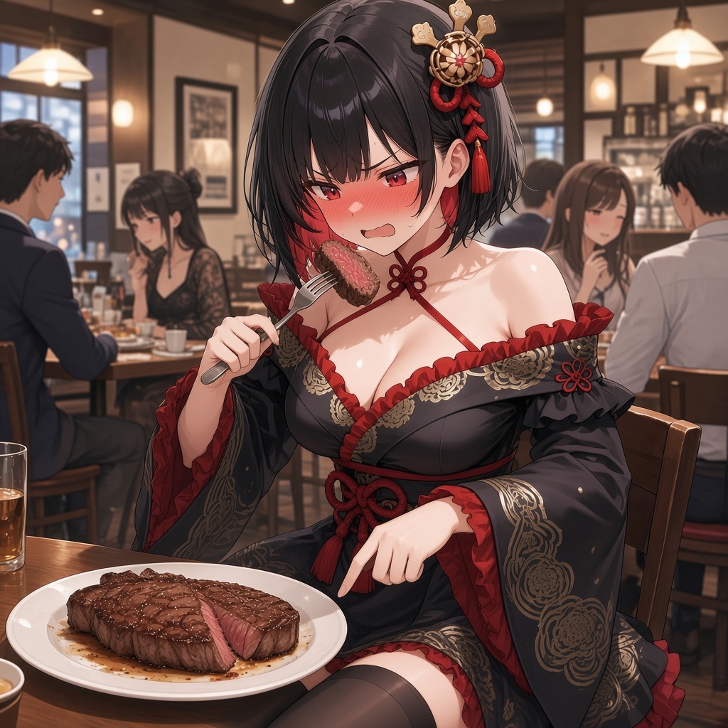 kyattle's tweet photo. お肉大好きミコトちゃん
ただ、ナイフとフォークに苦戦中
#AIart  #マジカルスパークル  #aiイラストㅤㅤㅤㅤ https://t.co/8tAdRf5os1