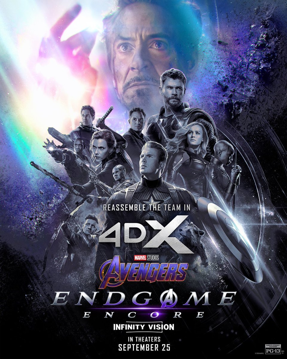 uahan2's tweet photo. <어벤져스: 엔드게임 앙코르> IMAX, 4DX, SCREENX 포스터

9월 23일 국내 재개봉 https://t.co/UEalDrCZi5