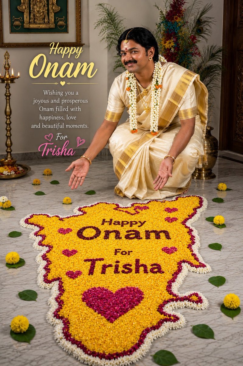 KuttyKokki's tweet photo. Happy Onam to All Omana Friends and Family 😍🫣🙏 #OnamWishes #onam #onamcelebration #kerala #VijayAnna #trisha https://t.co/8ud39IyJii