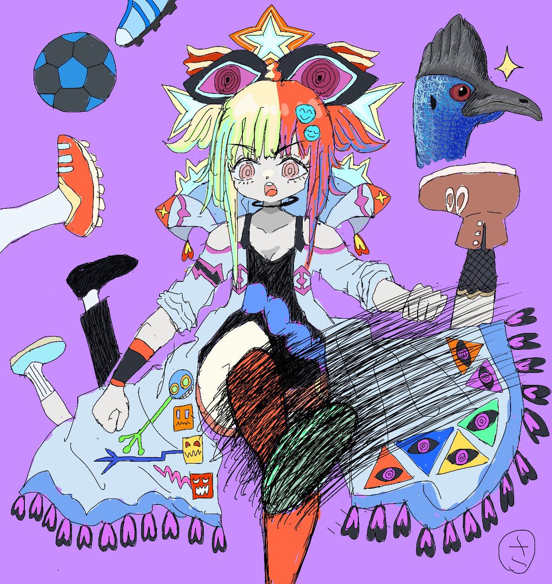 unkonosensi's tweet photo. キック🦵　#illustration #イラスト https://t.co/LCVZAjcvlr