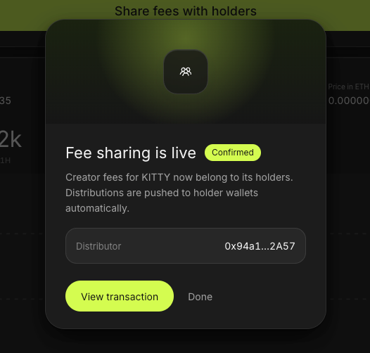 kitty_robinhood's tweet photo. CHANGED FEES TO HOLDERS

KITTY IS FOR THE COMMUNITY!

Team will use the fees earned towards the project https://t.co/fIYXAuFczH