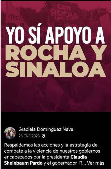 marcelcarrillog's tweet photo. Cuando te digan que la nueva gobernador de Sinaloa, Graciela Domínguez, no es Rochista, muéstrenles esta publicación porfavor: https://t.co/NRBzyRqsVI