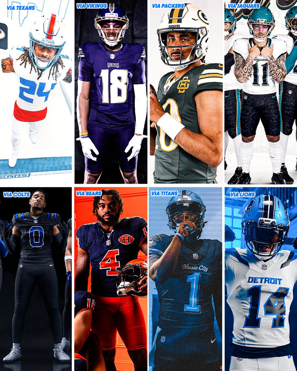 NFLonPrime's tweet photo. Which new Rivalries uniform is your favorite? 👀😮‍💨 https://t.co/06ImO3pc5X
