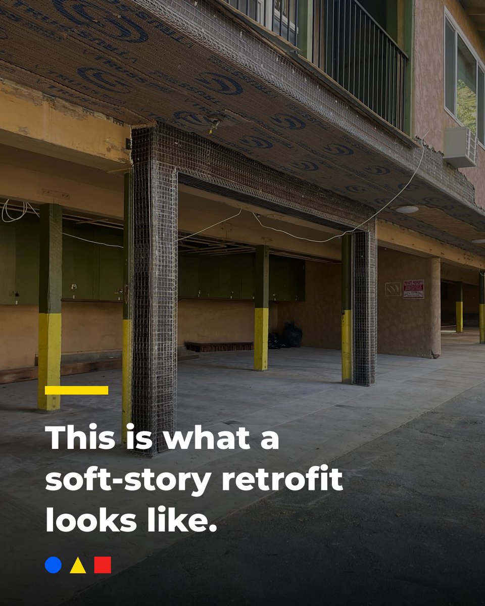 AlphaStructural's tweet photo. What does a soft-story retrofit look like?

New steel framing, grade beams and other structural upgrades can help strengthen vulnerable open ground floors.

Eligible multifamily owners may qualify for up to $49,600.

https://t.co/VHsFu0IqqI https://t.co/A7MRnSfAs1