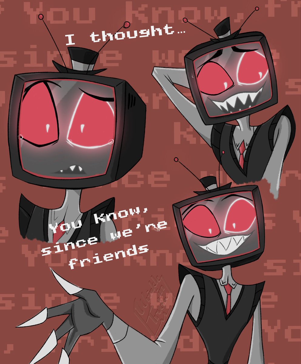 awrinkleintruth's tweet photo. i hate him 🥰 *said with barely contained lust

#vox #hazbinhotelvox #boxvox 

More practice of show style https://t.co/qT8IyXRthK