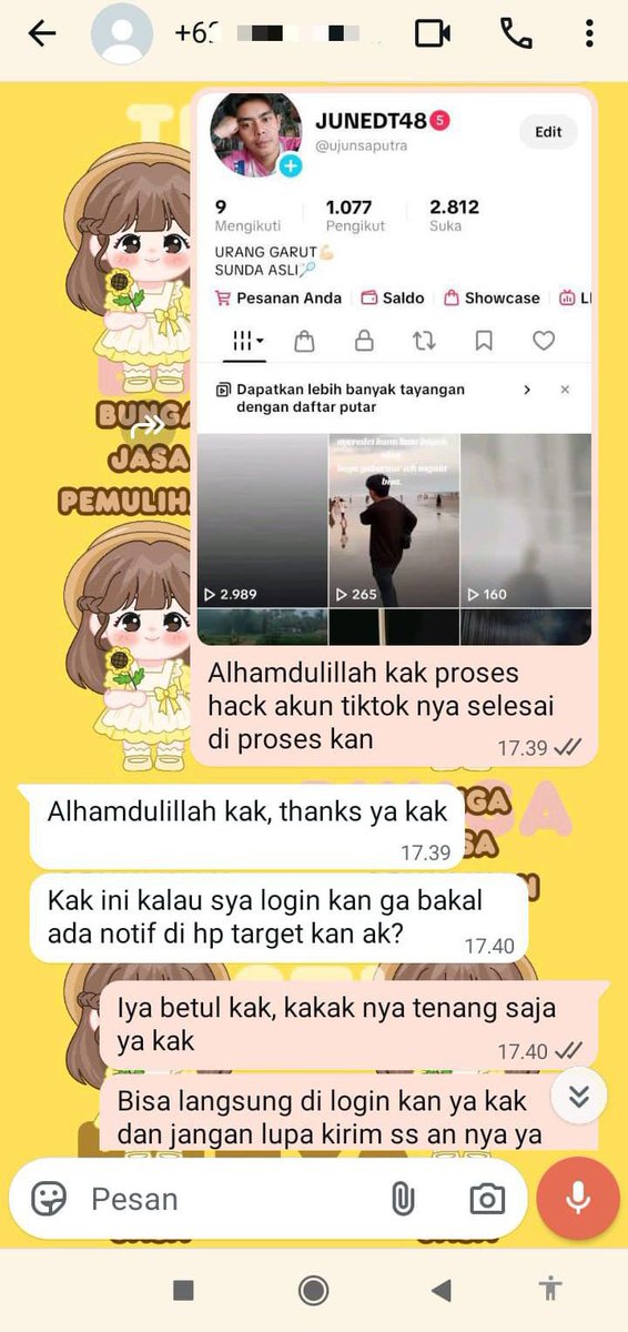 baaafby's tweet photo. JASA PEMULIHAN AKUN/DELETE AKUN, PROSES FAST &amp; BERGARANSI 

KENDALA : 
🌻PULIHKAN CHT WA LAMA
🌻JASA SADAP WA/IG
 LUPA PASWORD &amp; LUPA DATA2
🌻JASA HAPUS AKUN ALL SOSMED
🌻JASA PEMULIHAN AKUN   GOGGLE,GMAIL,INSTAGRAM,TWITER, FB,TIKTOK,DLL #zonauang #zonajajan

 -->thx wa di bio.. https://t.co/D5ZLgzUTLn
