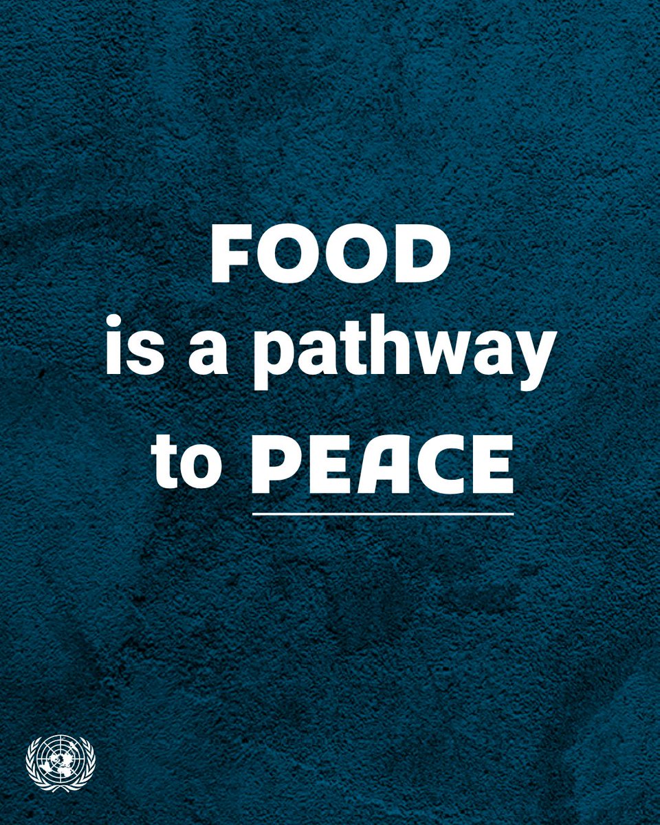 UN's tweet photo. “The best protection against food insecurity is peace."

— @antonioguterres urges Security Council to step up efforts to prevent and resolve conflicts, and to stop emerging risks from escalating into wider crises.

https://t.co/o0sP05CT7C https://t.co/cOjkoCOVE8