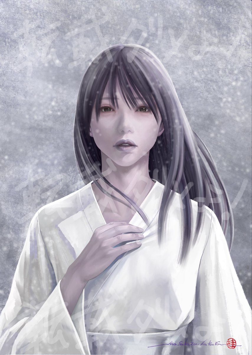 MasakazuKatsura's tweet photo. 雪からの流れで、
夏に少し、涼しくなって頂きたく。

雪女。 https://t.co/LTX1ccUVEP