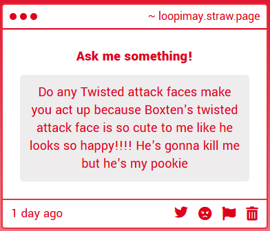loopimay's tweet photo. Twisted Dazzle's attack face makes me emotional. Poor guy doesn't want to hurt anyone but he doesn't have a choice. I want to give him a thousand kisses. It's ok Dazzle I'm here...... https://t.co/Yx7bCWNP41