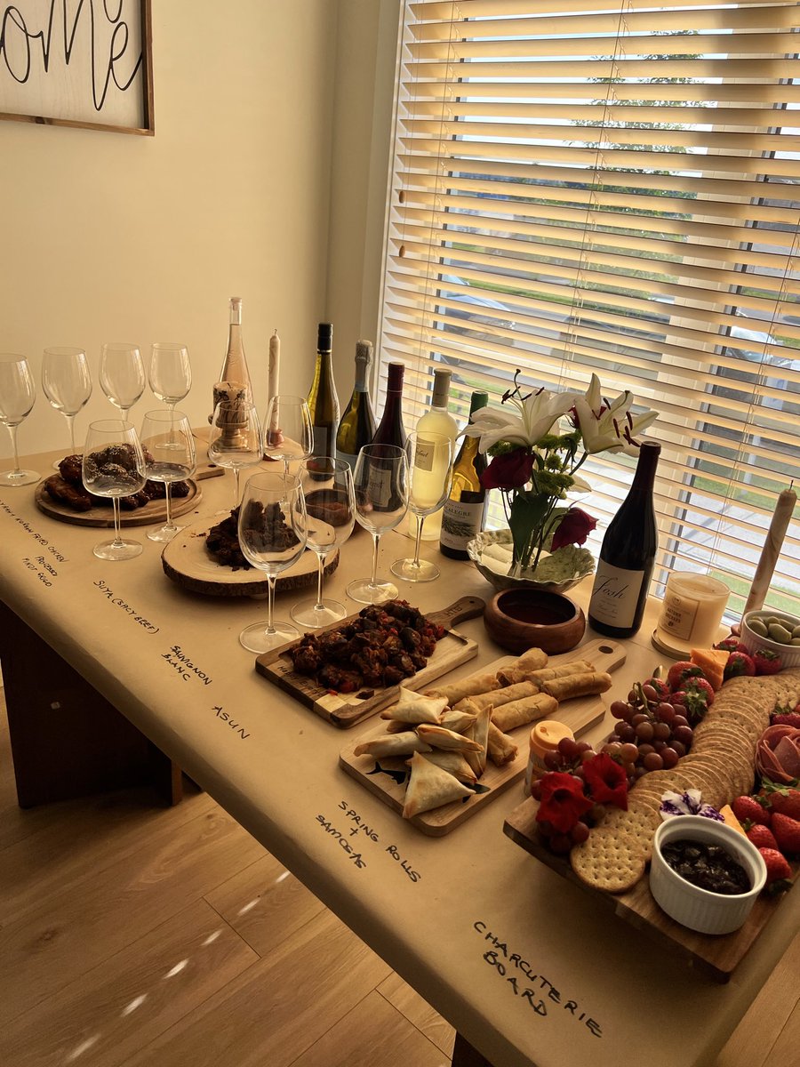TheIfunanya's tweet photo. The time I turned our house into a Wine Bar and hosted wine tasting. All the food was made from scratch by me ❤️🫶 https://t.co/qpSJd3g4UR