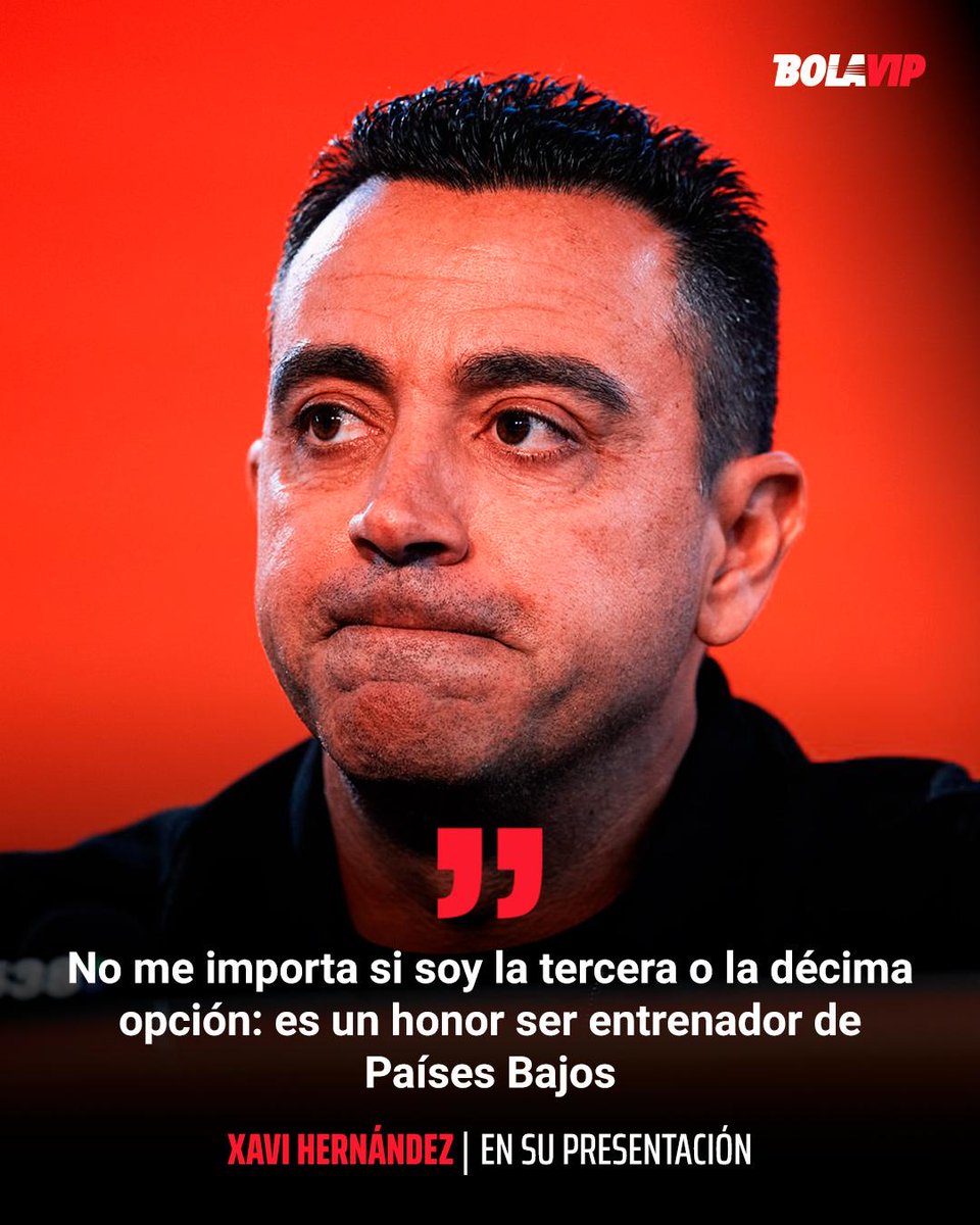 BolavipAr's tweet photo. 😰🇳🇱 Nigel De Jong, Director Deportivo de Países Bajos, confesó con Xavi a su lado que el nuevo entrenador del seleccionado era su TERCERA OPCIÓN. https://t.co/FvH65xMQL8