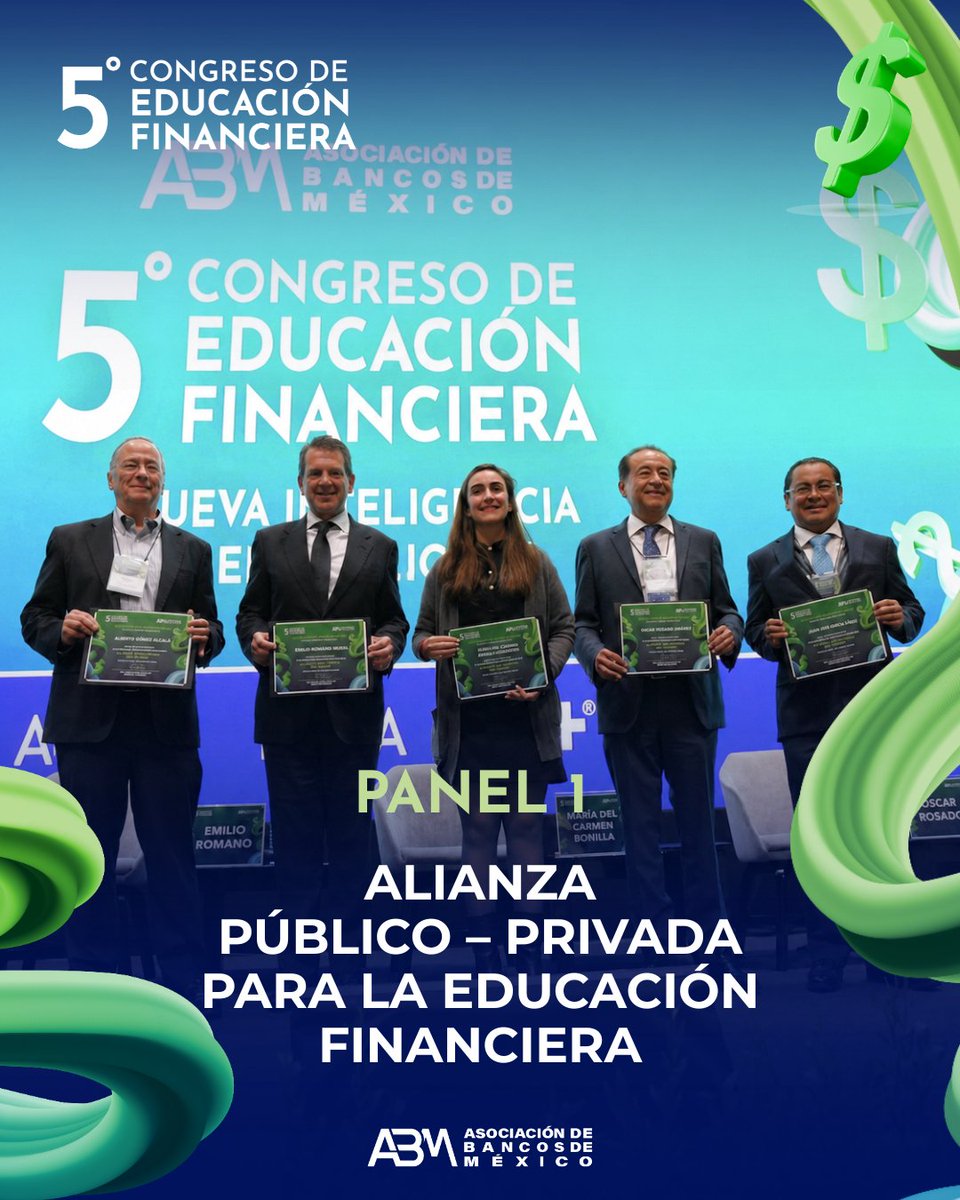 AsocBancosMx's tweet photo. La colaboración público-privada, junto con la tecnología y la digitalización, abre oportunidades para acercar los servicios financieros a más personas.

Óscar Rosado: “La educación financiera debe pasar de los hábitos al conocimiento y a la acción.”

#LaNuevaInteligenciaDelDinero https://t.co/0aN1JNoLDt