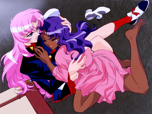 yuriutena's tweet photo. utena holding anthy https://t.co/dU7jq6y57i
