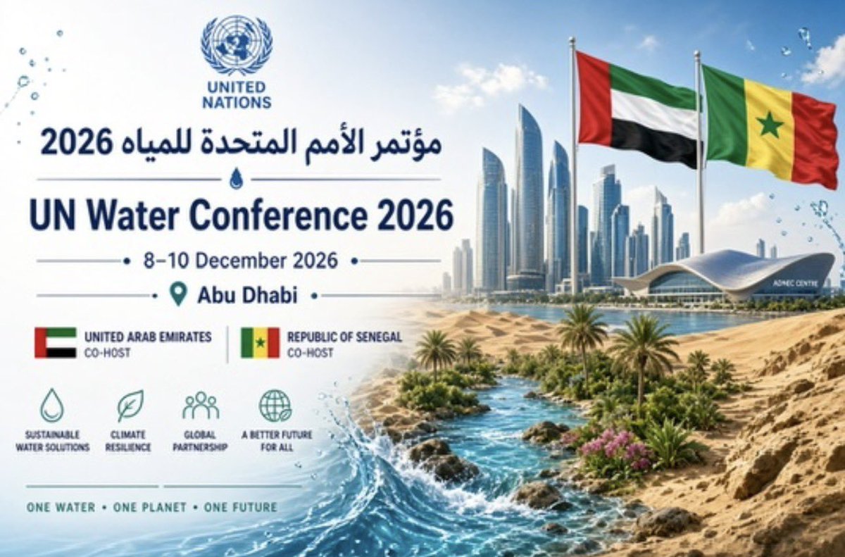 Abdulkhaleq_UAE's tweet photo. رئيس الإمارات يوجه دعوة شخصية ورسمية إلى زعماء 192 دولة واولهم قادة دول الخليج العربي لحضور هذا المؤتمر العالمي الذي سيعقد في 8 ديسمبر 2026 على ارض الامارات. مليون اهلا بقادة العالم في ابوظبي. https://t.co/SwZy2a0tOw