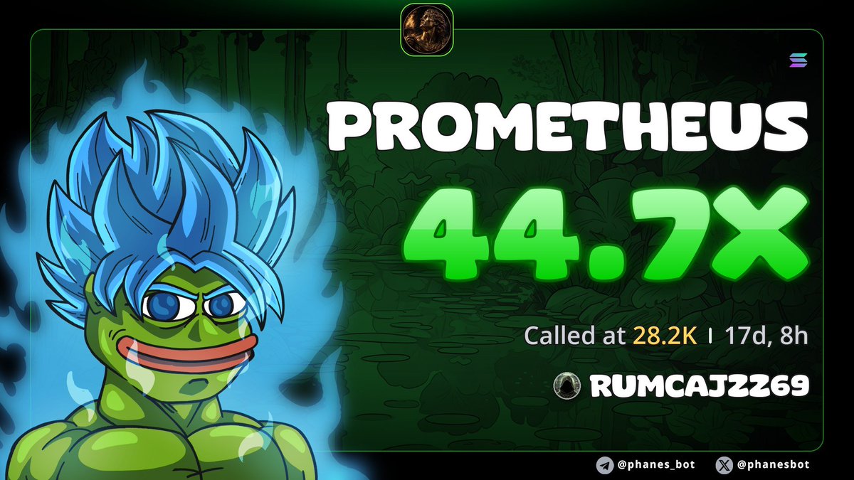 Rcjz69's tweet photo. $Prometheus gained 600 holders from 800k to 1,3 milly.

It was my only concern while holding it.

Now we have a banger.

Currently 1.1 milly!

63zfjPfH4uaX3TQZoD35WqUrqiuCQQWndMTxQHsJpump 

#LFG #PROMETHEUS https://t.co/M9iNNyA0mB