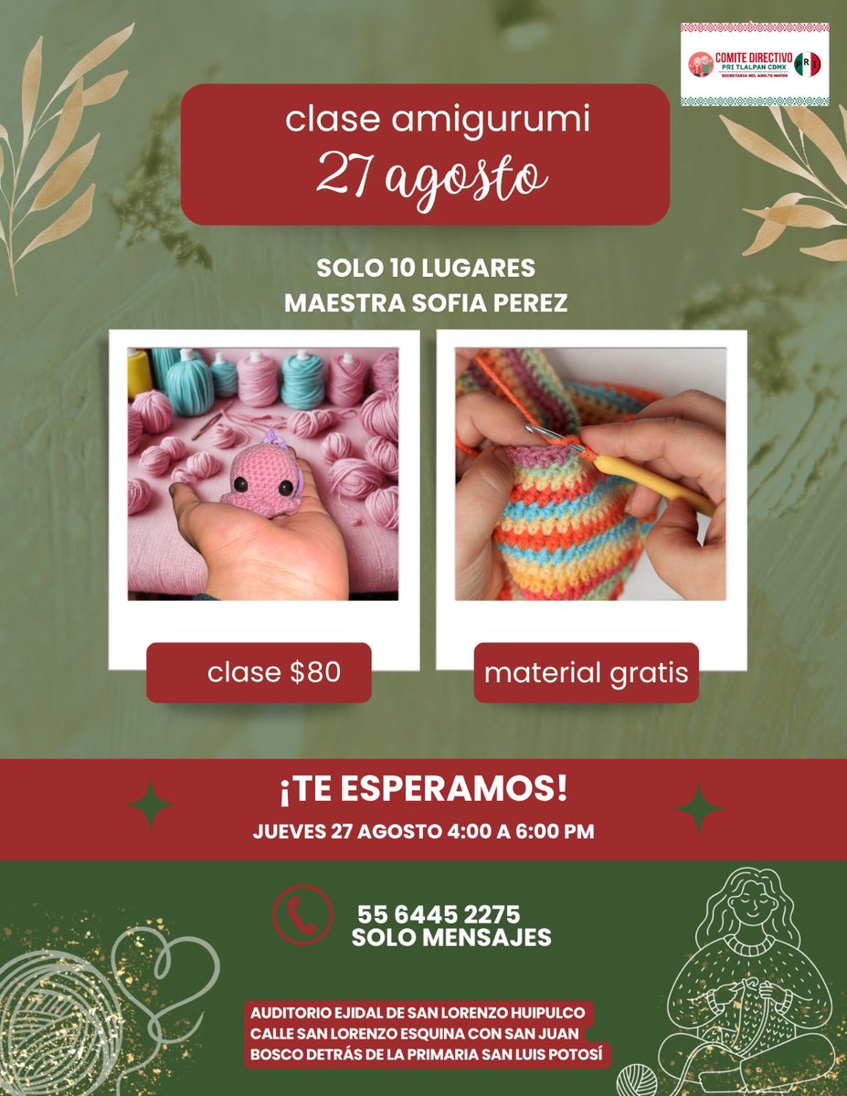 omarescalantemx's tweet photo. Los invitamos a las actividades para nuestros vecinos Tlalpenses en el Auditorio Ejidal de Huipulco. #PRImeroTlalpan #PorBuenRumbo https://t.co/AJPLcqRcdF
