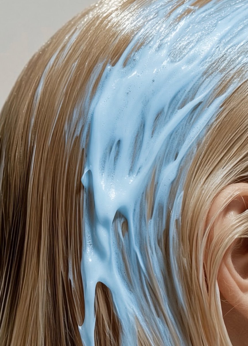 HappySoulStore's tweet photo. Yes, our peptide conditioner is light blue, and one of our faq - no it won’t stain your hair😉 but it will leave your hair super nourished #haircare #conditioner #ghkcu #copperpeptides #peptidehaircare https://t.co/ZkksJO4Sh1