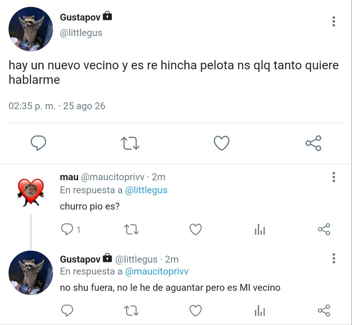 gaxb4ix's tweet photo. AU | #sosagus

Ramón se acaba de mudar a un nuevo departamento, planea llevarse bien con todos los vecinos, y es así, menos con uno que vive justo al lado, que cada vez que lo ve ignora su saludo, pero Ramón no se rendirá, mucho menos cuándo ese vecino tiene todo lo que le gusta. https://t.co/FBVpR5aYmI