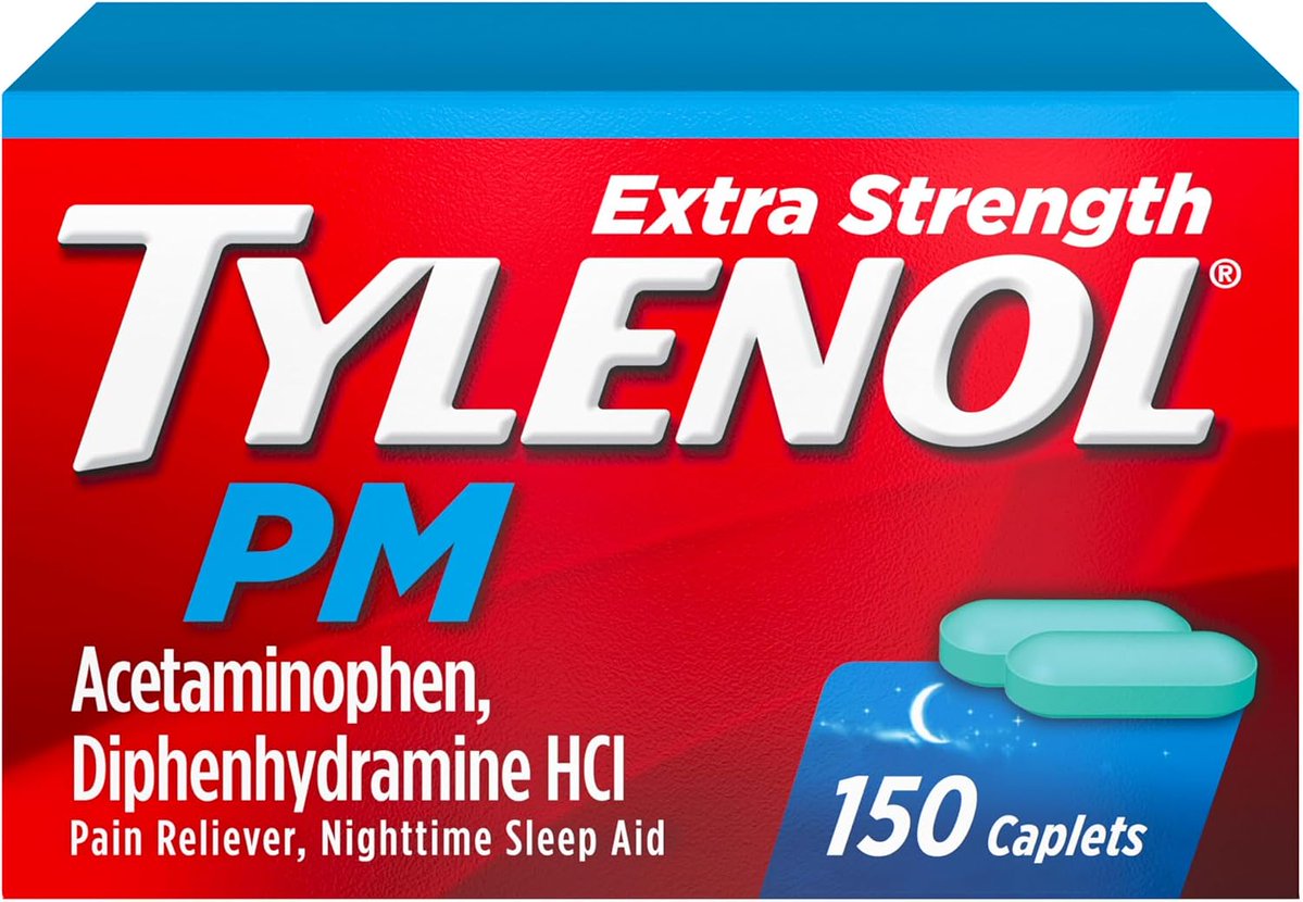 Sneaky_Steals's tweet photo. #ad Tylenol PM Extra Strength Caplets, 500 mg Acetaminophen, 150 ct as low as $6.88 on Amazon! (List Price: $26.59) https://t.co/1PCWEAzqWw https://t.co/ScTYE76ofF