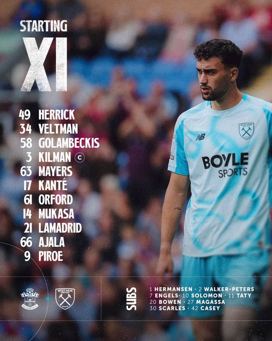 ChampionshpTalk's tweet photo. This is one of the most "we're focusing on the league" teams you'll ever see.    #whufc https://t.co/lDw57XUe4g