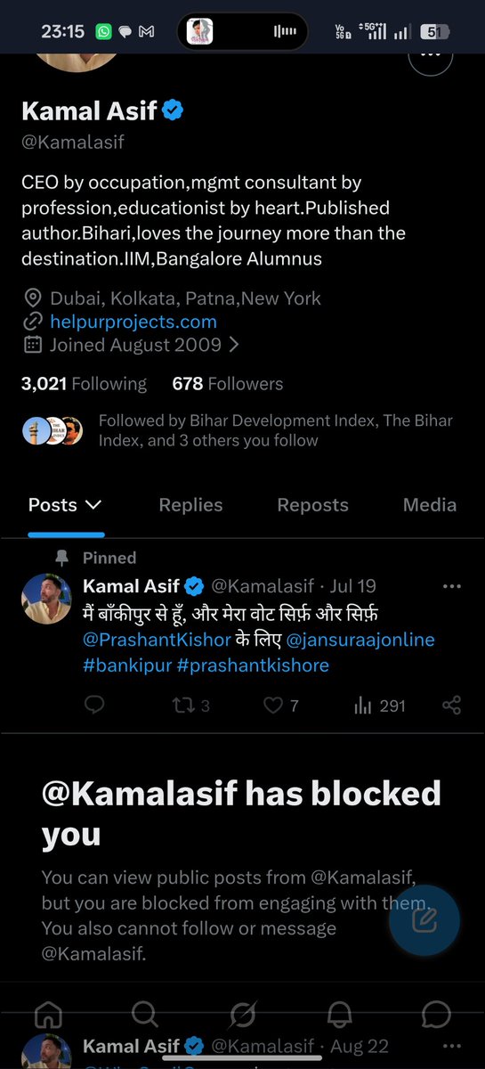 ThanedarBalam's tweet photo. @Kamalasif @Nalanda_index बच्चे ने ब्लॉक कर दिया है मुझे 😁😁🤦🏼‍♂️
आखिर कब तक तू बचकानी हरकतें करता रहेगा @Kamalasif 
बड़ा हो जा और थोड़ी तमीज सीख ले https://t.co/Uddank8i6l
