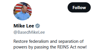 youmayhavebeen's tweet photo. @BasedMikeLee The SAVE Act is a violation of the separation of powers - faux 'conservative'. https://t.co/RSH5uy0CSx
