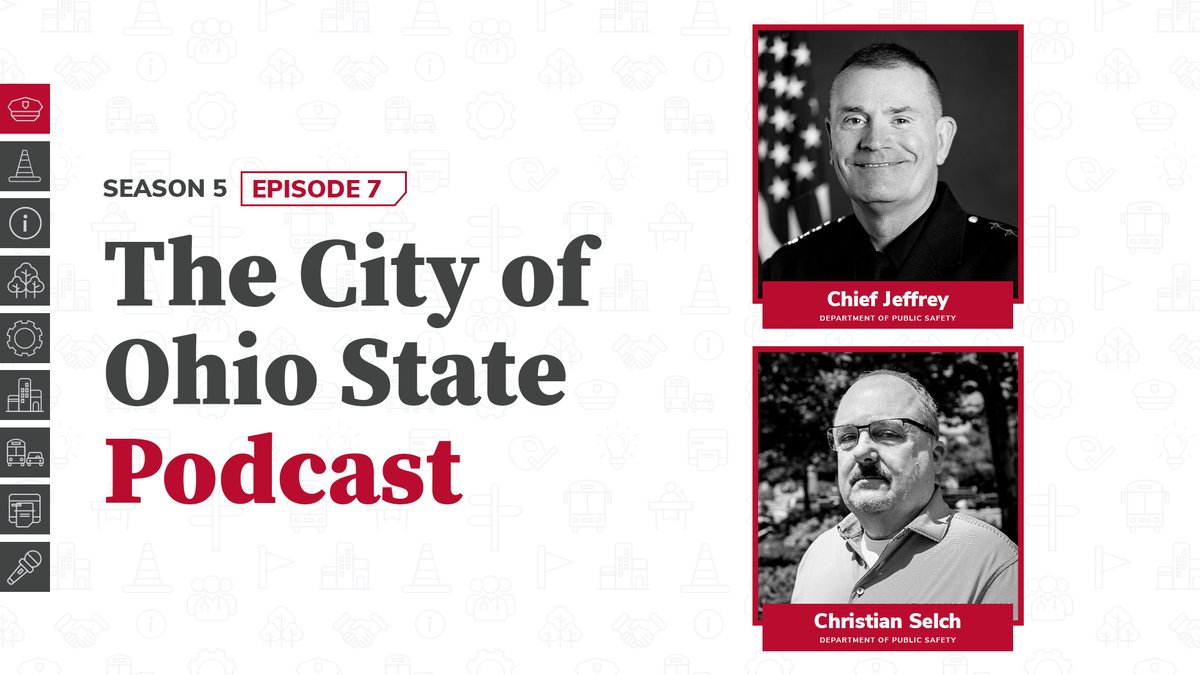 OhioStateAP's tweet photo. This month on the City of Ohio State podcast, OSUPD Chief Dennis Jeffrey and Christian Selch, director of Communications and Security Technology, speak about safety resources, game-day preparations, and technology helping first responders on campus. 

🔗: https://t.co/6EwKFEib3L https://t.co/rVFw4kIfd0