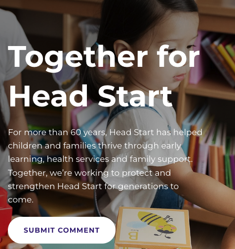 EarlyEdgeCA's tweet photo. 📣 Raise Your Voice for Children &amp; Families: Submit Public Comment to Oppose the New #HeadStart Rule

✔️ Submit public comment by 10/6: https://t.co/mUtjm0rhXx
✔️ Message Congress: https://t.co/O5eIbQH8gx
✔️ Visit @StartEarlyorg's #TogetherforHeadStart: https://t.co/eUIPG93bM5 https://t.co/GCQc1IV7Ec