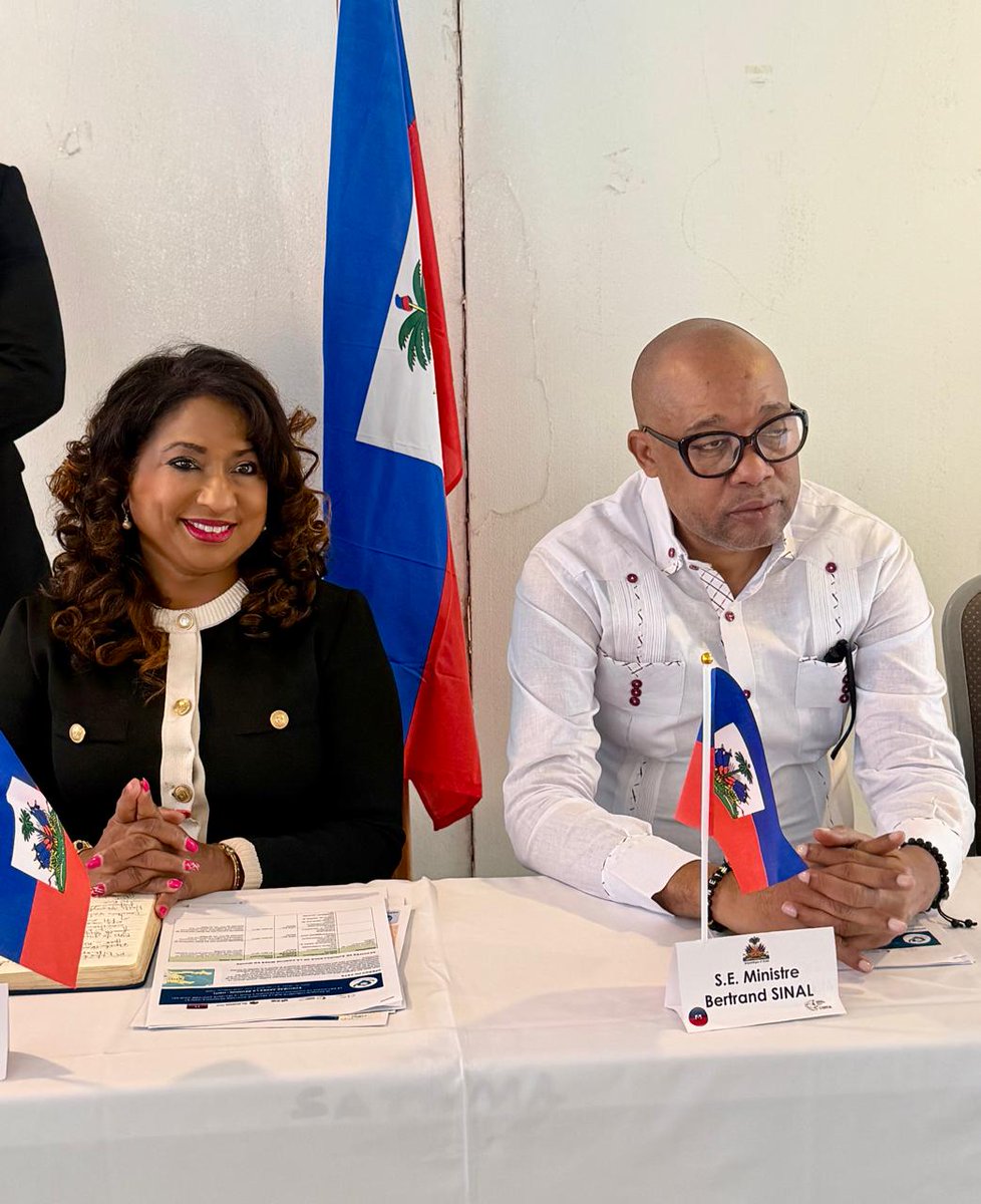 CARPHA1's tweet photo. CARPHA, led by Dr. Lisa Indar, completed a high-level mission to Haiti (Aug 23–24, 2026) to strengthen public health collaboration. Key talks with Minister Dr. Bertrand Sinal focused on advancing Haiti’s health priorities. #CARPHA #PublicHealth #Haiti
https://t.co/gnMoLwNeng https://t.co/vKLGOK0LRU