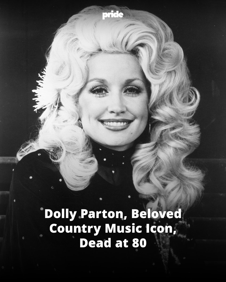 Pride's tweet photo. Dolly Parton has died at 80. 💔⁠ ⁠

Her family confirmed the heartbreaking news just days after the country music legend opened up about her ongoing health struggles. A cause of death has not been disclosed.⁠ ⁠ 

From “Jolene” and “9 to 5” to “I Will Always Love You,” Parton leaves behind an extraordinary legacy that transformed music, film and countless lives.⁠

🔗https://t.co/qCavIhWQuU