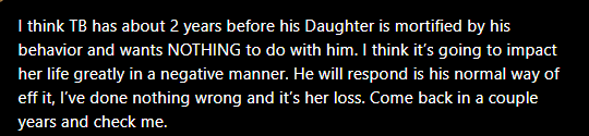 Dianna938729352's tweet photo. His daughter already hates him. When her friends ask about him she just ignores it. I hope she has nothing to do with him. Matter of fact she would be better off without him and Julie knows he is going away soon. She makes him "watch" the kids at her house. How does a father "watch"their own kids?
