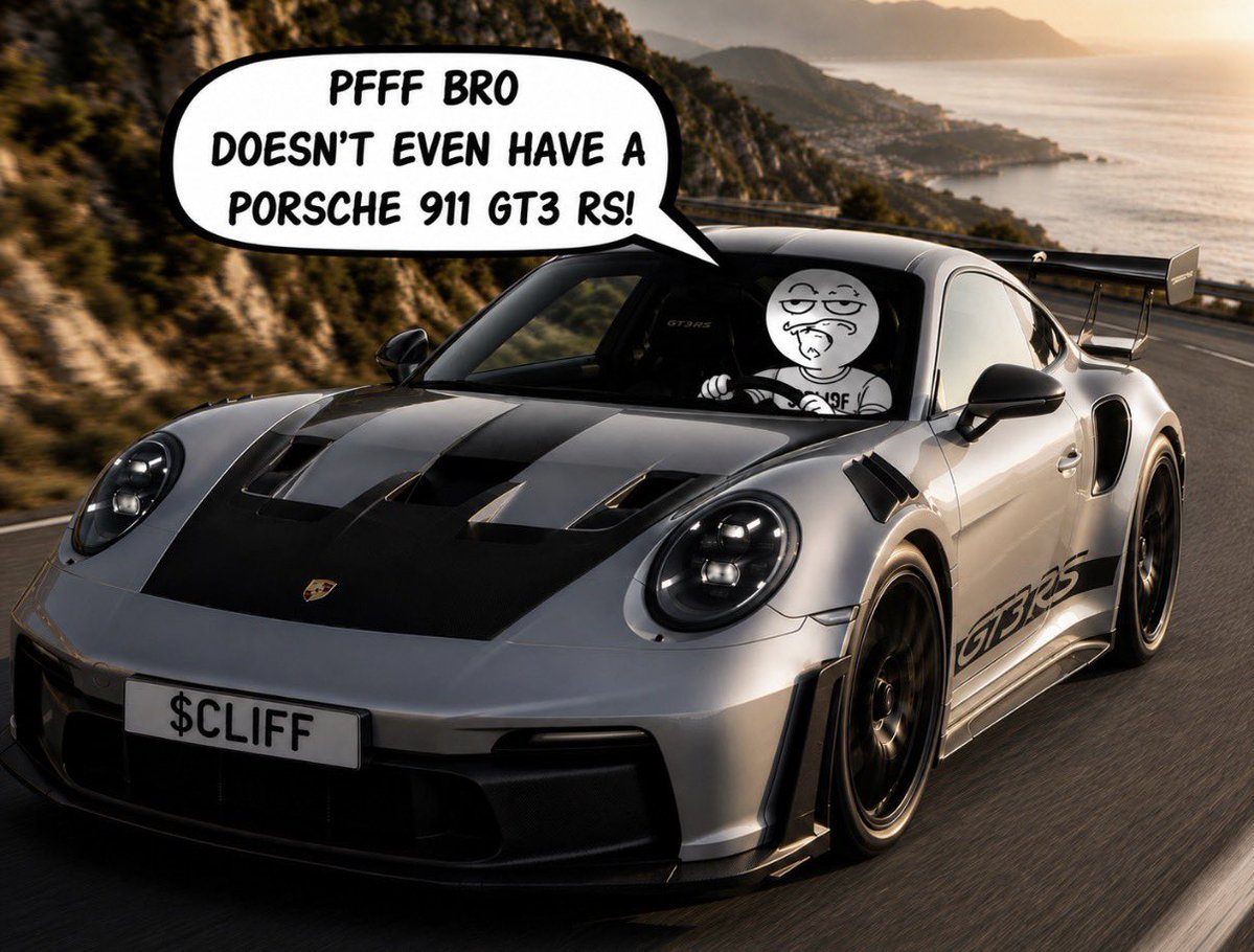 CLIFFonsol1's tweet photo. @Jeremybtc Buy some $CLIFF, Build with the Community, Hold and Buy a Porsche 911 GT3 RS 👀🐂🔥

https://t.co/7ZL7BoGnXn

CA:

8r91bsFzz2DKCZyaAqx3Ko5NS8PTwHV4FNeEWEB8pump

$CLIFF https://t.co/6KbK1RSVSY
