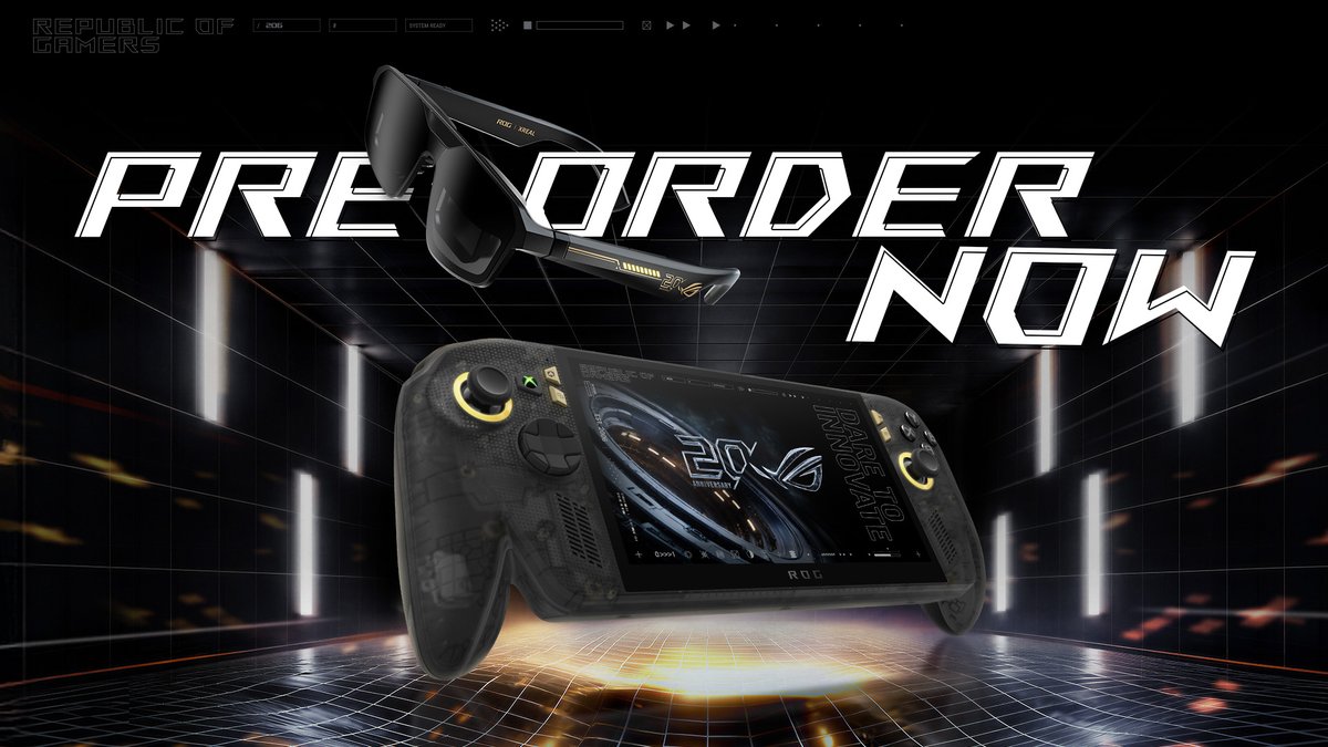ASUS_ROGNA's tweet photo. The ROG Xbox Ally X20 Anniversary Edition Bundle & Handheld is available for pre-order. 🎮🔥

Celebrate 20 years of ROG with a special edition built to bring your games wherever you go. Whether you’re at home or on the move, your next gaming session is always within reach.

Make history yours. Pre-order now! 🔗 https://t.co/v2pqWaPyfY

#ROG20thAnniversary #ROG #ROGXboxAlly #XboxAlly #GamingHandheld