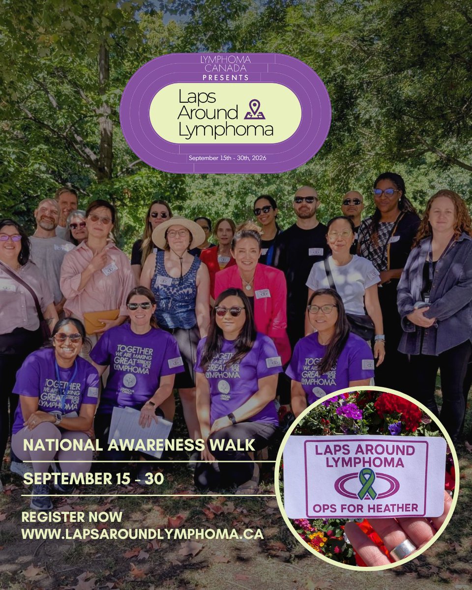 LymphomaCanada's tweet photo. Less Than One Month Left! Register Today for Laps Around Lymphoma!
Join us from September 15 to September 30 as we walk 100,000 steps for the more than 100,000 Canadians living with lymphoma.

Register today and help us make a difference: https://t.co/EPwOQxkzfC https://t.co/E4SF6hNHOG