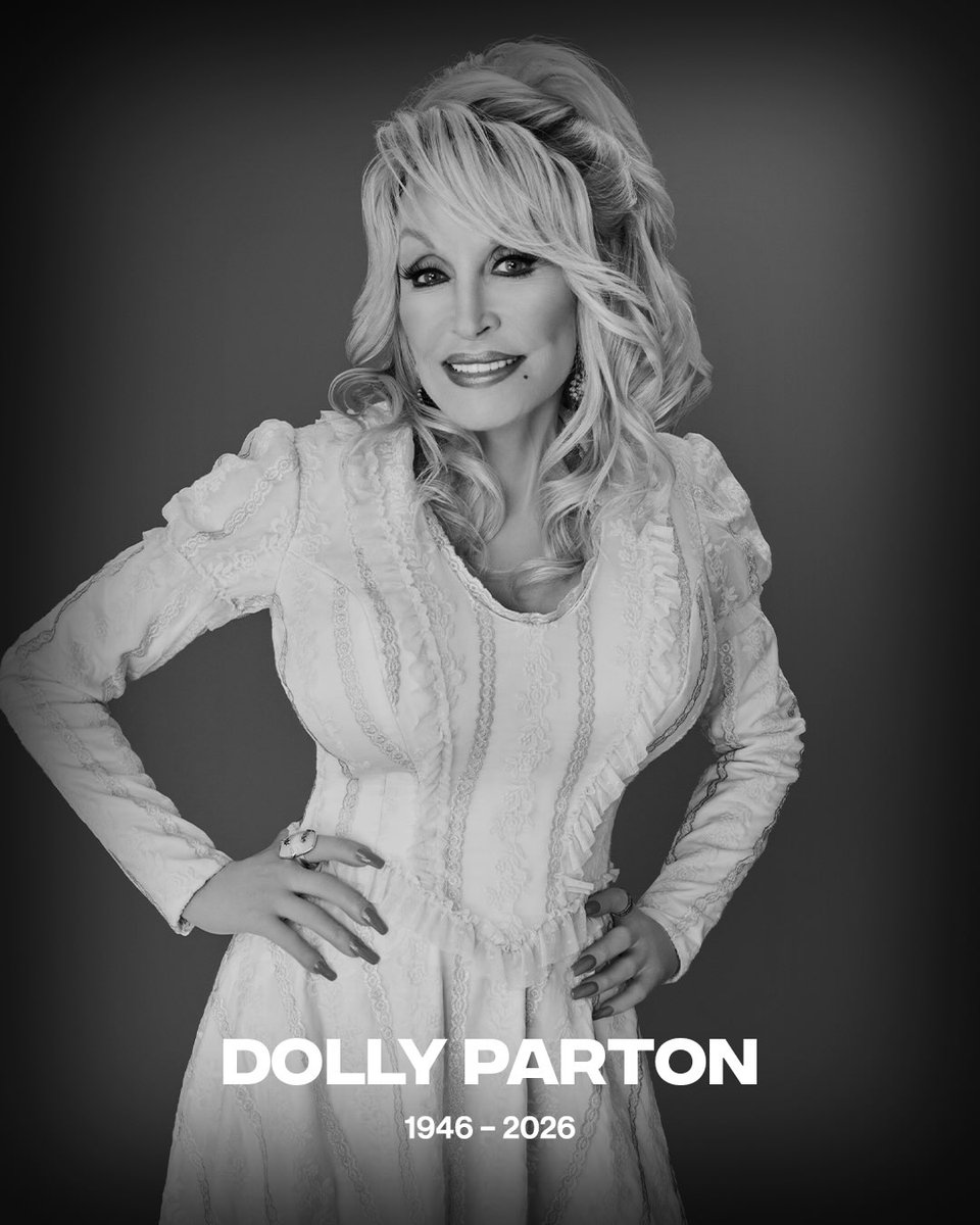ComplexMusic's tweet photo. Country music legend Dolly Parton has died at 80 years old.

According to TMZ, Parton’s head of security announced her death Tuesday on Instagram. The singer, songwriter and actress had a career that lasted more than six decades, becoming known around the world for hits like “Jolene,” “9 to 5” and “I Will Always Love You.” She also built a legacy beyond music through acting, business and philanthropy.

Rest In Peace Dolly 🕊️