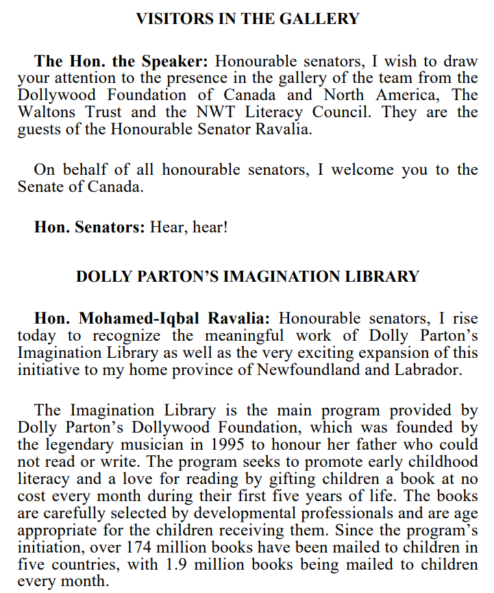 ParlCharlie's tweet photo. Dolly Parton x 🇨🇦 Hansard https://t.co/obnfpTRntj
