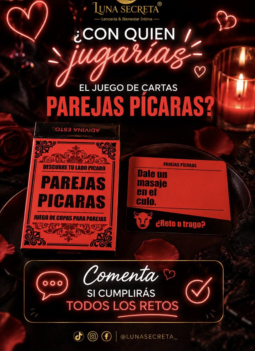 507LunaSecreta's tweet photo. 🔥 La pregunta es:
¿Te atreverías a cumplir TODOS los retos?

👇 Comenta:
❤️ SÍ — ¡Los cumpliría todos!
😏 DEPENDE DEL RETO
🙈 ME DARÍA PENA

Etiqueta a esa persona con quien te atreverías a jugarlo. 👇🔥
 #ParejasPícaras #JuegosParaParejas #RetosEnPareja #Parejas #Diversión https://t.co/zda3P4L0a3