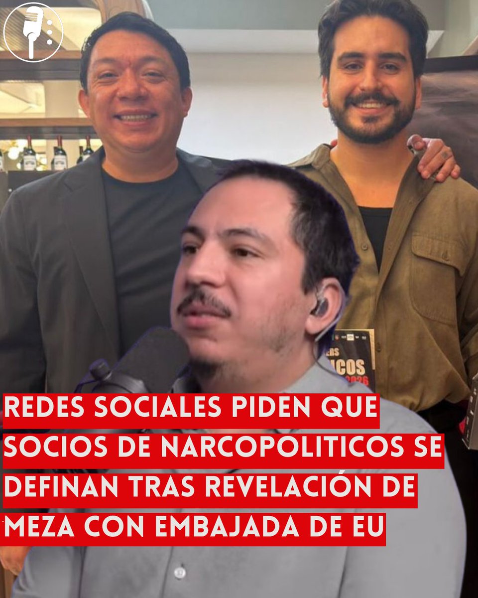 YosoyPedrero's tweet photo. 🚨 OJO: REDES SOCIALES PIDEN QUE SOCIOS DE NARCOPOLÍTICOS SE DEFINAN TRAS REVELACIÓN DE MEZA CON EMBAJADA DE EU

Tras las revelaciones de Miguel Meza, fundador de Narcopolíticos, sobre el contacto que tuvo con un funcionario de inteligencia vinculado con agencias de seguridad de Estados Unidos, usuarios en redes sociales comenzaron a exigir que quienes han respaldado al activista fijen una postura. Meza reconoció que recibió cables de inteligencia sobre presuntos vínculos entre un político mexicano y el crimen organizado.

La polémica aumentó luego de que se conocieran otros vínculos de Meza con sectores políticos y empresariales, entre ellos Movimiento Ciudadano, Claudio X. González y la Embajada de Estados Unidos. La presidenta Claudia Sheinbaum también cuestionó públicamente estas relaciones durante su conferencia del 24 de agosto.

Ahora, usuarios cuestionan particularmente a quienes han defendido públicamente a Meza y a la plataforma Narcopolíticos, y les piden explicar si conocían estos contactos con funcionarios estadounidenses y cuál es su postura frente al uso de información proveniente de organismos de inteligencia de Estados Unidos.

Las revelaciones también han abierto un nuevo debate sobre quién financia, respalda o proporciona información a plataformas que realizan acusaciones de presuntos vínculos entre políticos y el crimen organizado. Hasta ahora, que Meza haya reconocido haber recibido información de un funcionario vinculado con agencias estadounidenses no demuestra por sí mismo que Narcopolíticos opere para el Gobierno de Estados Unidos; esa conclusión requeriría pruebas adicionales.