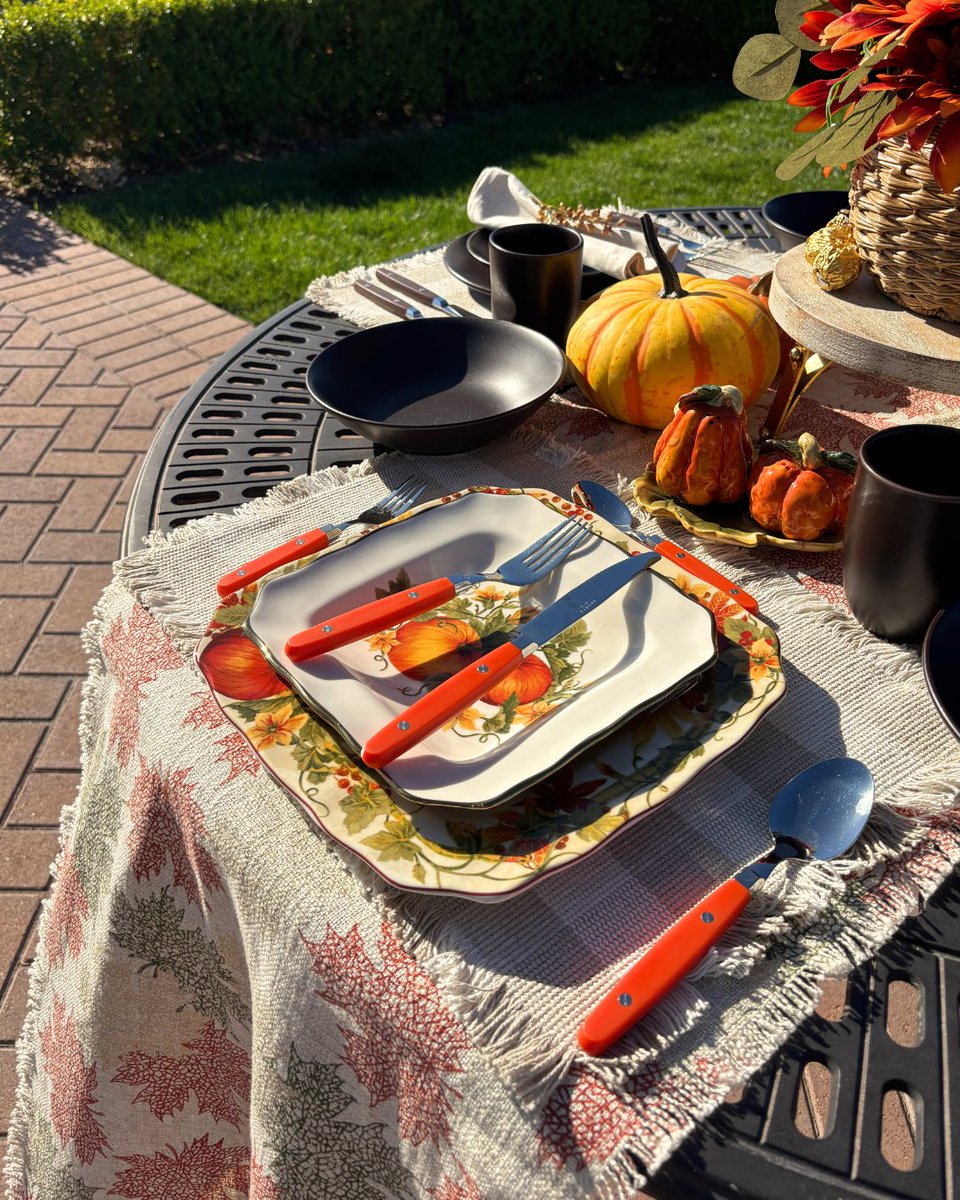 ANNOVAme's tweet photo. Autumn looks even better outdoors. πβ¨ Bringing rich colors, beautiful flatware, and all the cozy fall details to the table.
#ANNOVA #ANNOVAME #TableSetting #TableDecor #Tablescape #Tableware #TableStyling #TableSettingIdeas #TableDecorInspo #TableDesign #TabletopDecor https://t.co/XPSIT7kZOt