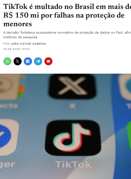 Alexmorettibr's tweet photo. Governo Lula já esta cavando o caminho para bloquear o Tiktok no Brasil https://t.co/lkcgICMuA6