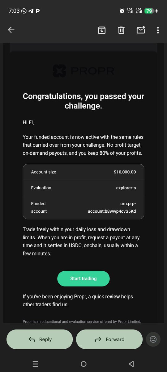 EmexCarlton's tweet photo. @timixbt @ProprXYZ I didn't only got the challenge account. 
I passed the challenge and got a live account of $10k to trade with. ♥️♥️🔥🔥 https://t.co/iNRN4TR0ph