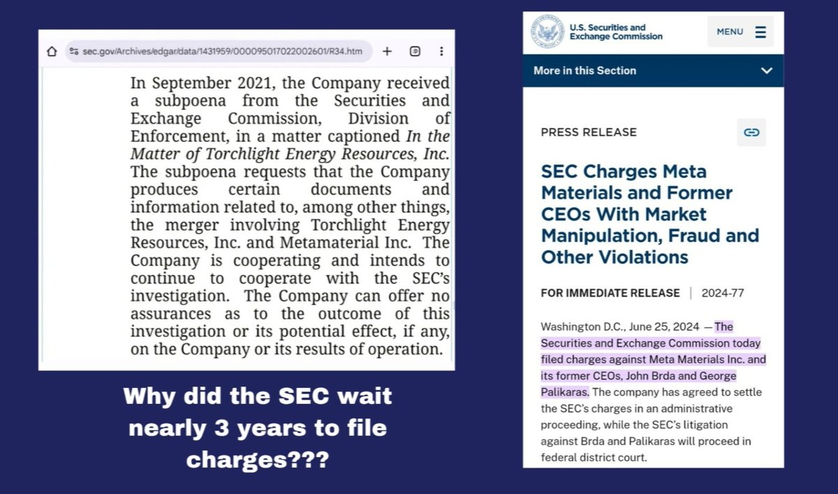 RareDealsHere's tweet photo. In response to a comment below...

The charges filed against John Brda and George Palikaras were only official in June of 2024, AFTER the MMTLP Community gained Congressional traction. 

An investigation doesn't mean charges will be filed.

I've made many posts about the investigation dating back to 2021. But since the commenter chose to bring up the fact that there was an ongoing SEC investigation since 2021, maybe he can explain why FINRA processed the MMTLP Corporate Action if according to their Rule 6490, investigations are reasons to NOT process a Corporate Action.

In the last image you can see that the @SECGov was clearly trying to communicate details of this investigation to @RepRalphNorman before it was made public...

Something that Gary Gensler and the SEC claims they never do! 

Facts matter!