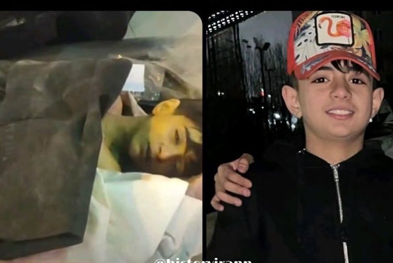 JustAnIranianIr's tweet photo. NOBODY CARED BECAUSE THIS CHILD WASN'T PALESTINIAN !

13-year-old Javad Kazemi had no mother. 

His father was disabled and couldn’t work. 

In a country drowning in oil and gas, this child was forced to sell goods on the street just to feed his father instead of going to school.

What threat did this tiny, hungry boy pose to your forces that you killed him with three live rounds?

He wasn’t Palestinian so nobody cared !