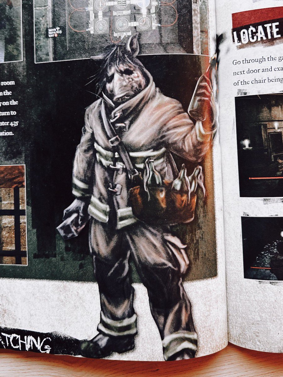 coffinposting's tweet photo. alternate pighead designs from the 2009 SAW video game strategy guide 🐖 https://t.co/cbVjy3yTCg
