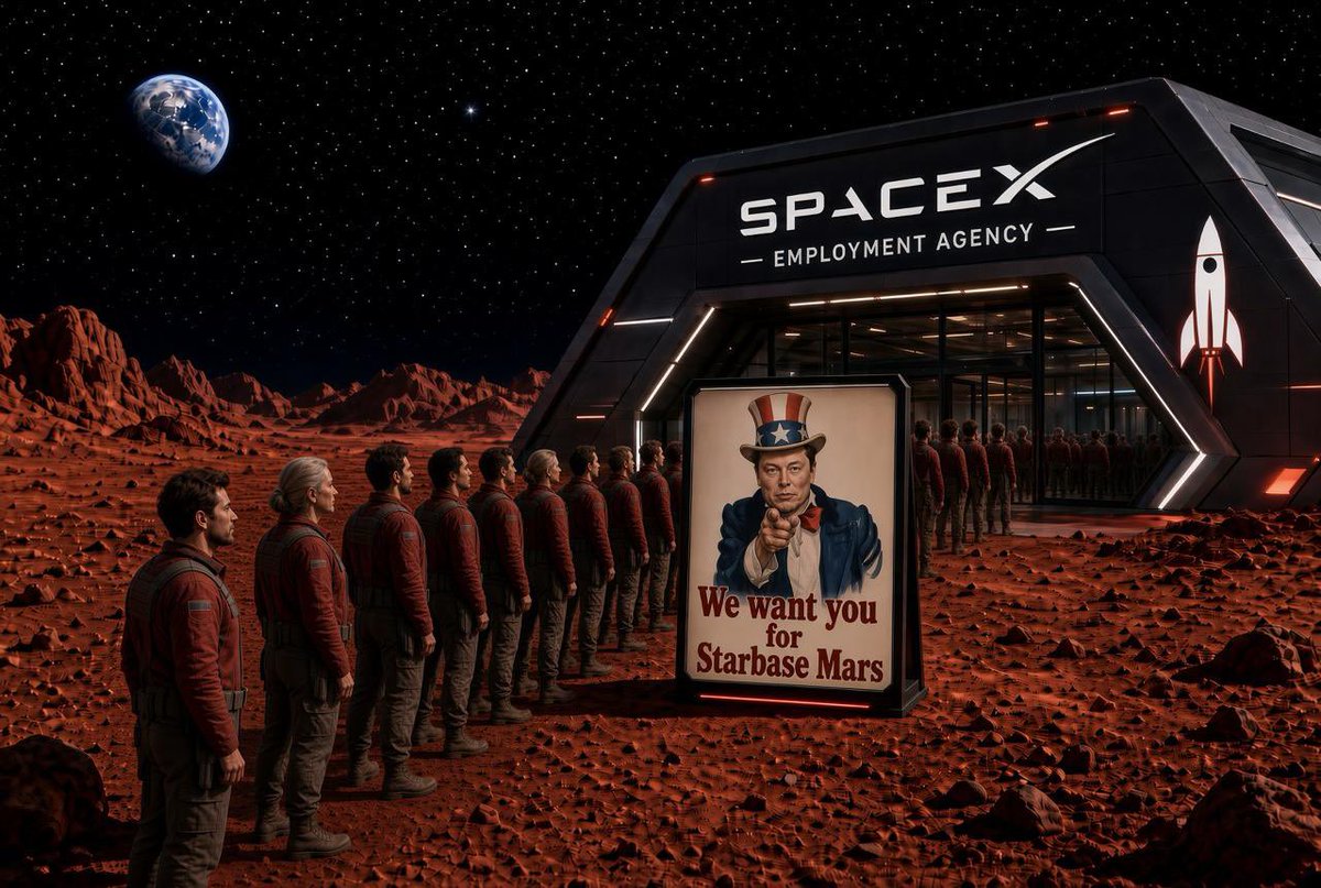 MartiansOfMars's tweet photo. STARBASE MARS: Now hiring; Earthlings preferred, Martians encouraged to apply. https://t.co/2AEKUXJJre