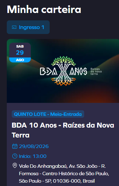 VitinRuiz1's tweet photo. VENDO 1 INGRESSO BATALHA DA ALDEIA 10 ANOS 
MEIA ENTRADA!
R$ 170,00

Evento nesse sabado.
Comenta ou chama na dm https://t.co/ofgbUWUGP3